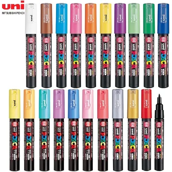 1 Акриловый маркер UNI POSCA PC-1M Colores 0,7 ММ, Ручка для ПОП-плаката/Граффити, Рекламные Товары для Рукоделия, Многоцветный, Опционально