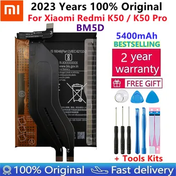 100% Оригинальный Новый Высококачественный Аккумулятор Xiao Mi 5500 мАч BM5D Для Xiaomi Redmi K50 K50 Pro K50Pro Batteries Bateria