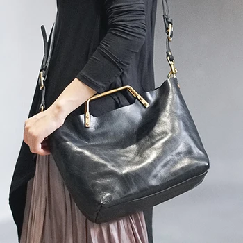 AETOO, женская сумка из натуральной кожи в стиле ретро, повседневная сумка из кожи растительного дубления, все новое, кожаная сумка через плечо, маленькая одинарная сумка