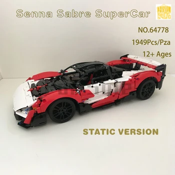 Moc 64778 Senna Sabre Супер спортивный автомобиль с рисунками в формате PDF, Строительные блоки, кирпичи, детские игрушки 