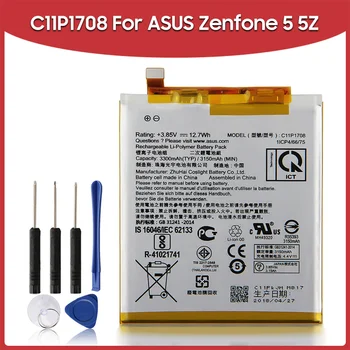 Аккумуляторная Батарея C11P1708 Для ASUS Zenfone 5 5Z ZE620KL X00QD ZS620KL Z01RD 3300 мАч Запасные Батареи для телефона