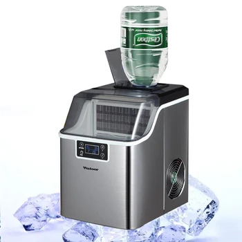 Машина для льда Коммерческий чайный магазин Льдогенератор Маленькая автоматическая квадратная машина для производства кубиков льда Замороженный инструмент 220 В