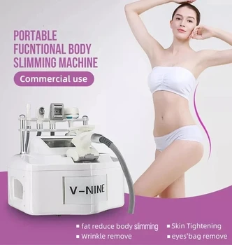 Портативная вакуумная кавитационная машина для похудения V9 Vela, роликовая пластиковая массажная машина для удаления жира, подтяжка лица