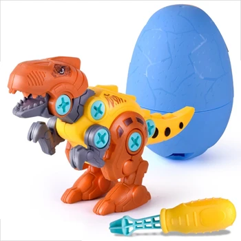 Разбираем игрушки-динозавры для детей - Набор для игры в яйцо динозавра с отверткой, Строительный инженерный набор 